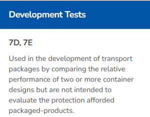 ISTA -7 系列 用于运输包装的开发